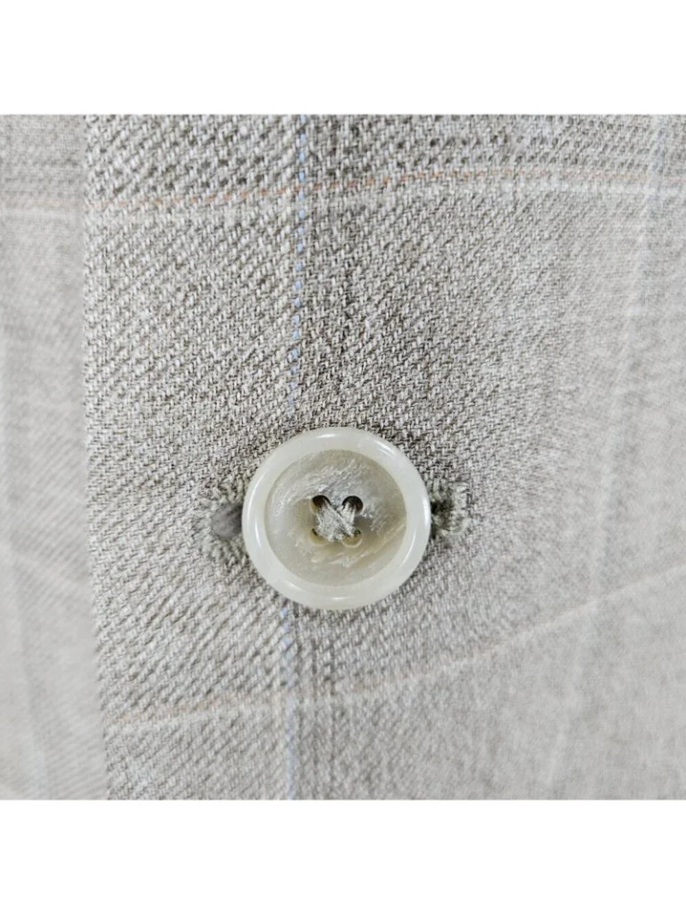 Stafford Beige Silk Wool Executive 3 Button Ventless Notch Blazer Sport Coat 42R
